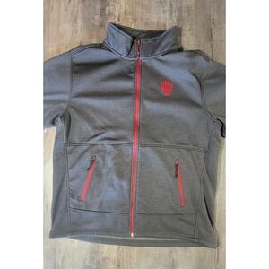 Indiana Hoosiers Jacket Adult 2XL XXL‎ IU Colosseum Full Zip Fleece Gray EUC